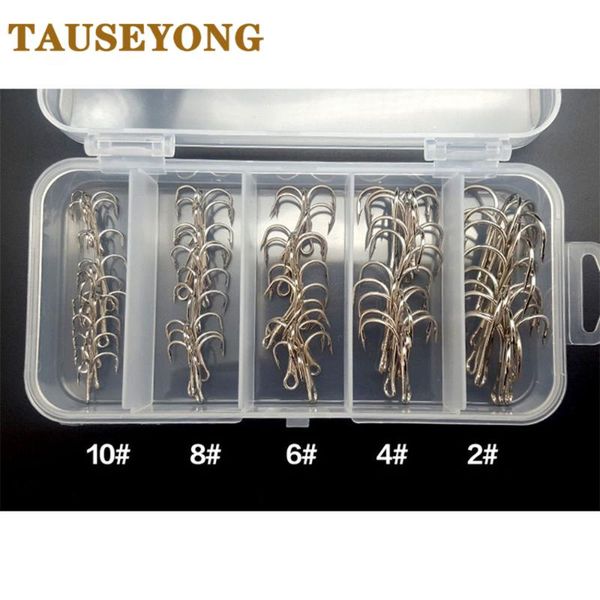50pcs/box treble fishing hook in storage box sharpened size 2/4/6/8/10# barbed fishhook silver color for ice hooks
50pcs/box treble fishing hook in storage box sharpened size 2/4/6/8/10# barbed fishhook silver color for ice hooks
