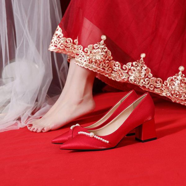 dress shoes fashion satin pointed toe with beading shallow mouth red wedding for women, Black
dress shoes fashion satin pointed toe with beading shallow mouth red wedding for women, Black