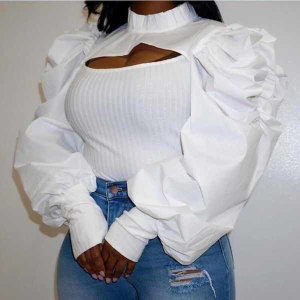 african white blouse hollow out puff sleeve turlneck fashion high street wear elegant shirts & 2021 spring women's blouses
african white blouse hollow out puff sleeve turlneck fashion high street wear elegant shirts & 2021 spring women's blouses