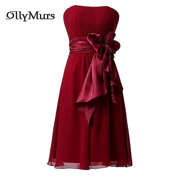 bridesmaid dress elegant strapless bow dresses lr983 short chiffon wedding guest a line plus size women for weddings, White;pink
bridesmaid dress elegant strapless bow dresses lr983 short chiffon wedding guest a line plus size women for weddings, White;pink
