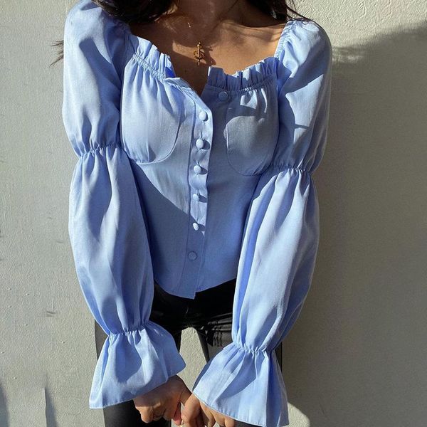 fashion slash neck collected waisted tshirts women elegant solid flare sleeve backless buttons tees ladies women's t-shirt, White
fashion slash neck collected waisted tshirts women elegant solid flare sleeve backless buttons tees ladies women's t-shirt, White