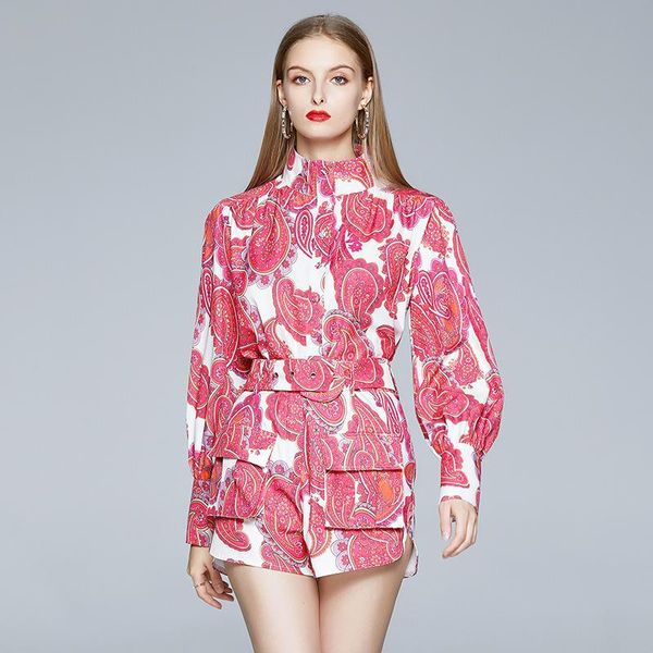 women's tracksuits spring autumn runway two piece outfit women designers lantern sleeve vintage print blouse and shorts suit bohemian b, Gray
women's tracksuits spring autumn runway two piece outfit women designers lantern sleeve vintage print blouse and shorts suit bohemian b, Gray