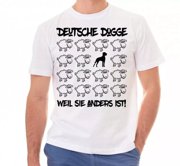 German Bulldog Unisex T-Shirt Black Sheep Men Dog Dog Motif, Mainly pictures