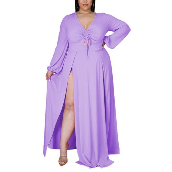casual dresses elegant long for women plus size 4xl 5xl solid full sleeve high split floor length fashion evening party vestidos mujer, Black;gray
casual dresses elegant long for women plus size 4xl 5xl solid full sleeve high split floor length fashion evening party vestidos mujer, Black;gray