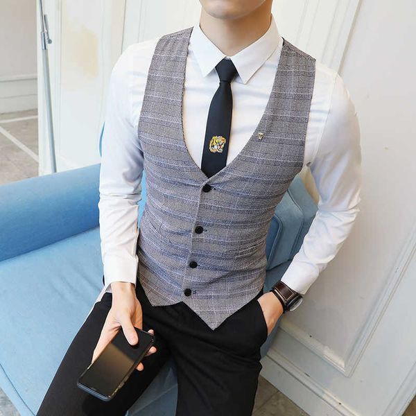 mens plaid suit vest formal business waistcoat men casual slim fit party tuxedo wedding dress vests for men sleeveless waistcoat 210527, Black;white
mens plaid suit vest formal business waistcoat men casual slim fit party tuxedo wedding dress vests for men sleeveless waistcoat 210527, Black;white