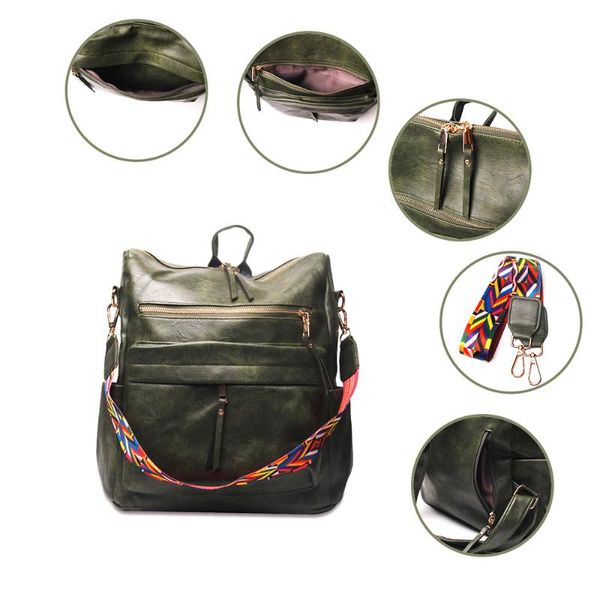 backpack sample 33*15*36cm solid pu large capacity olive green shool bag gift book dom1061404 
backpack sample 33*15*36cm solid pu large capacity olive green shool bag gift book dom1061404