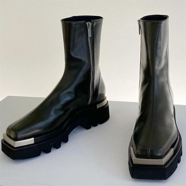 boots autumn ankle women square toe thick bottom side zipper botas de mujer motorcycle winter botines 2021, Black
boots autumn ankle women square toe thick bottom side zipper botas de mujer motorcycle winter botines 2021, Black