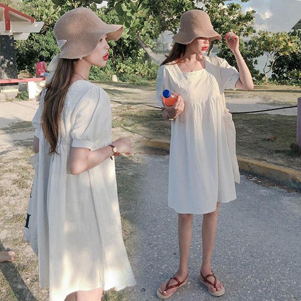 maternity dresses 368# clothes summer short sleeves cotton and linen loose stylish dress pregnant women pregnancy, White
maternity dresses 368# clothes summer short sleeves cotton and linen loose stylish dress pregnant women pregnancy, White