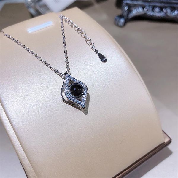 pendant necklaces s925 sterling s demon eye 100 languages i love you necklace valentine's day to give her the most beautiful gift, Silver
pendant necklaces s925 sterling s demon eye 100 languages i love you necklace valentine's day to give her the most beautiful gift, Silver