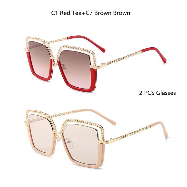 sunglasses luxury square women men alloy chain frame sun glasses brand design female shades ladies fashion trending eyeglasses, White;black
sunglasses luxury square women men alloy chain frame sun glasses brand design female shades ladies fashion trending eyeglasses, White;black