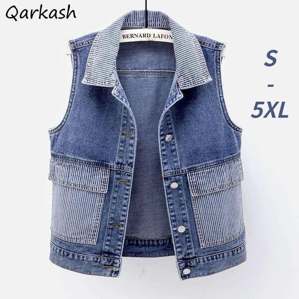 women's vests women vintage summer chic trendy female striped oversize bf simple crops all-match basic girls denim clothing, Black;white
women's vests women vintage summer chic trendy female striped oversize bf simple crops all-match basic girls denim clothing, Black;white