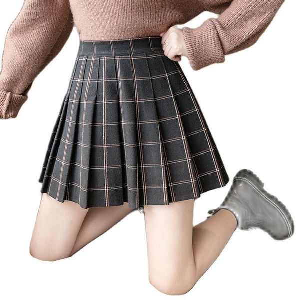 skirts 2021 spring high waist pleated skirt female autumn and winter half-length hakama a-line plaid woolen, Black
skirts 2021 spring high waist pleated skirt female autumn and winter half-length hakama a-line plaid woolen, Black