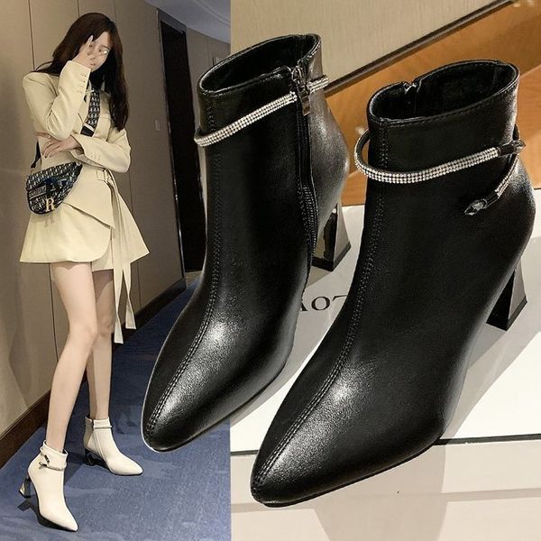 boots white mid-calf boots woman in stilettos women's rubber shoes rain thumb round-foot winter mdht, Black
boots white mid-calf boots woman in stilettos women's rubber shoes rain thumb round-foot winter mdht, Black