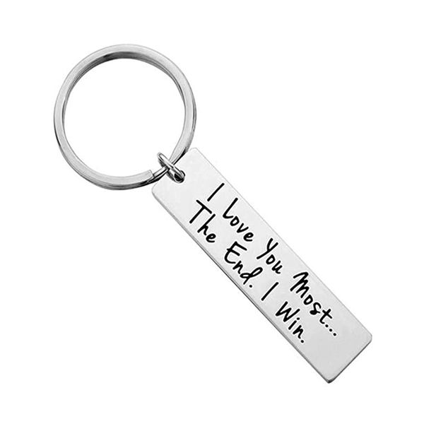 inspirational keychain love you most the end i win european and american fashion jewelry gift stainless steel diy can be customized wholesal, Silver
inspirational keychain love you most the end i win european and american fashion jewelry gift stainless steel diy can be customized wholesal, Silver