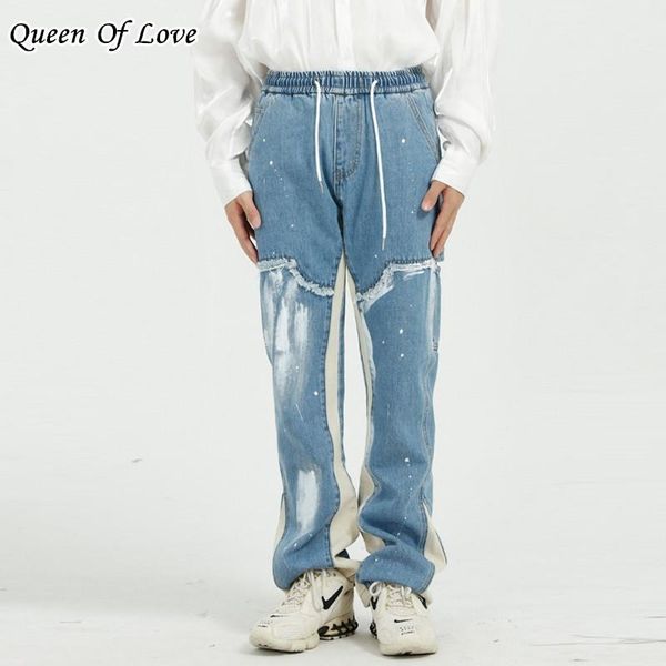 women's pants & capris streetwear hip jeans handsome retro women high waist straight bf style loose drawstring denim trousers, Black;white
women's pants & capris streetwear hip jeans handsome retro women high waist straight bf style loose drawstring denim trousers, Black;white