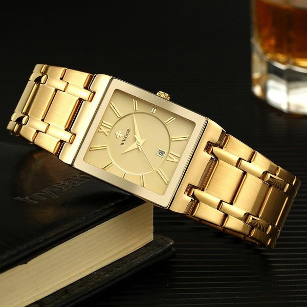 relojes 2021 golden watch men quartz square with stainless steel wwoor gold waterproof wrist watches xfcs wristwatches, Slivery;brown
relojes 2021 golden watch men quartz square with stainless steel wwoor gold waterproof wrist watches xfcs wristwatches, Slivery;brown