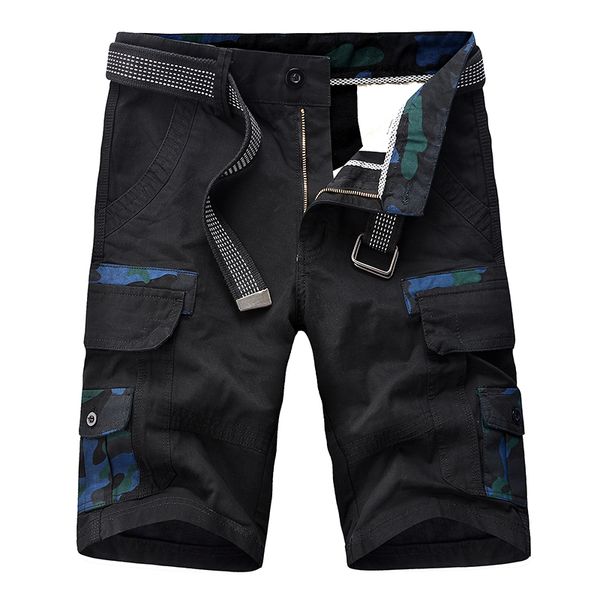 men's shorts cargo military solid casual tactical short multi pocket fitness loose work summer male 4 colors no belt, White;black
men's shorts cargo military solid casual tactical short multi pocket fitness loose work summer male 4 colors no belt, White;black