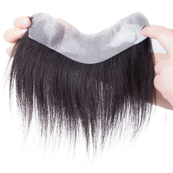 hairline wig men's forehead patch real hair hand woven invisible traceless biological scalp bangs, Black
hairline wig men's forehead patch real hair hand woven invisible traceless biological scalp bangs, Black