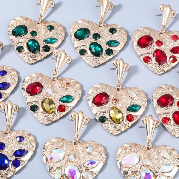 dangle & chandelier fashion metal rhinestone heart-shaped earrings women's exaggerated party accessories, Silver
dangle & chandelier fashion metal rhinestone heart-shaped earrings women's exaggerated party accessories, Silver