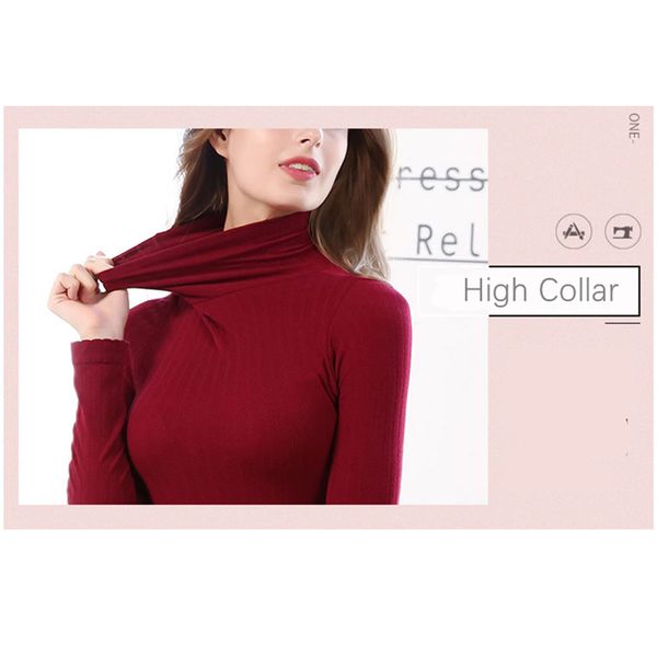 winter thermal underwear high collar bodysuits for women long sleeve lingerie femme womens intimates underwear & sleepwears, Black;pink
winter thermal underwear high collar bodysuits for women long sleeve lingerie femme womens intimates underwear & sleepwears, Black;pink
