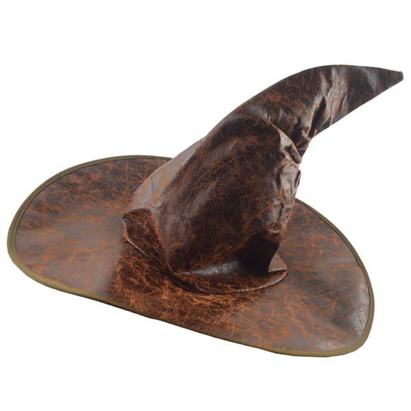 party hats leather witch wizard fashion headgear props cosplay costume accessories for children (brown)
party hats leather witch wizard fashion headgear props cosplay costume accessories for children (brown)