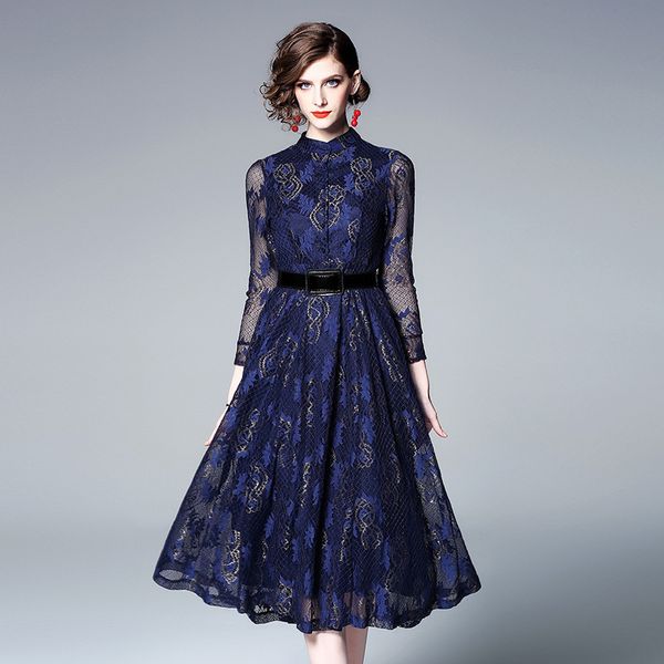 boutique dress lace in spring of 2021 women's long sleeves close waist show thin over the knee skirt, Black;pink
boutique dress lace in spring of 2021 women's long sleeves close waist show thin over the knee skirt, Black;pink