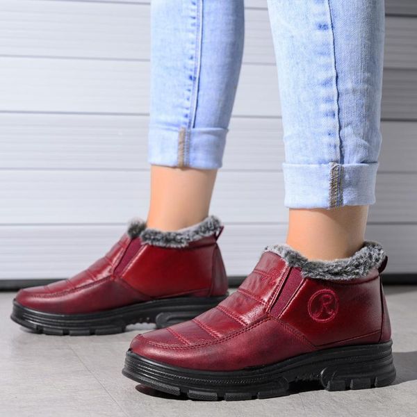 boots middle-aged and elderly woman snow winter warm shoes cotton waterproof women's super ladies flats, Black
boots middle-aged and elderly woman snow winter warm shoes cotton waterproof women's super ladies flats, Black