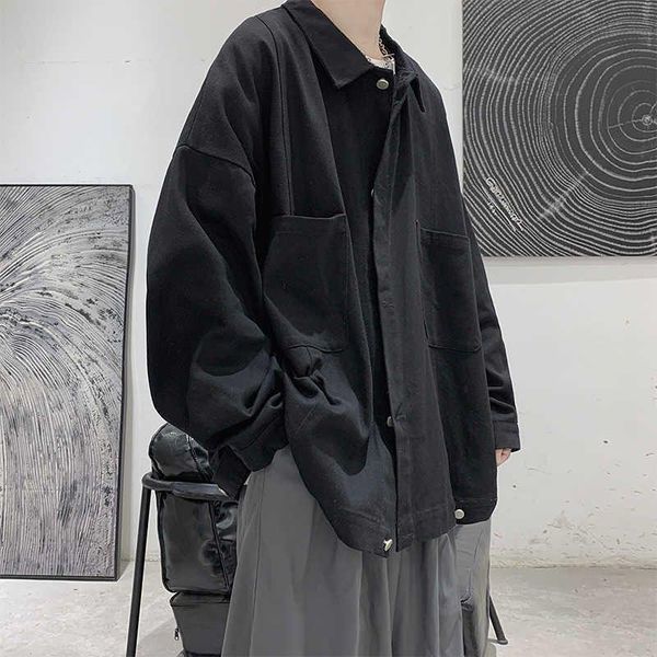 spring autumn fashion handsome gothic jacket male korean trend loose tooling ins hong kong style 2021 men's jackets, Black;brown
spring autumn fashion handsome gothic jacket male korean trend loose tooling ins hong kong style 2021 men's jackets, Black;brown