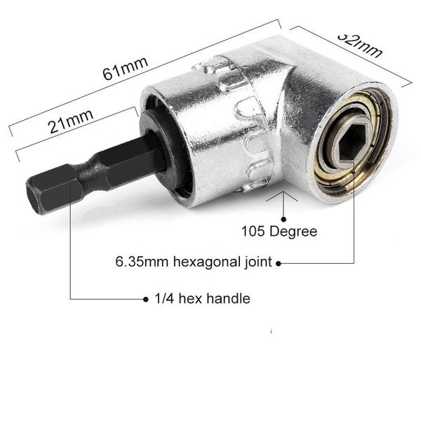 furniture accessories 105 degree angle extension right driver drilling shank screwdriver magnetic 1/4 inch hex drill bit socket holder adapt
furniture accessories 105 degree angle extension right driver drilling shank screwdriver magnetic 1/4 inch hex drill bit socket holder adapt
