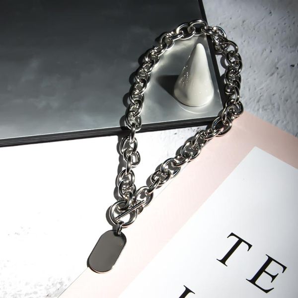 oval chain necklace grunge punk 90s link silver color dog tag pendant t bar women aesthetic girl jewelry chains
oval chain necklace grunge punk 90s link silver color dog tag pendant t bar women aesthetic girl jewelry chains