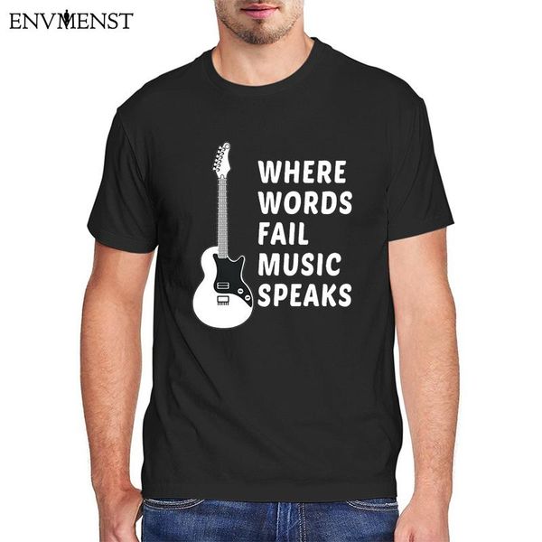 men's t-shirts where words fail music speaks with guitar funny shirt vintage lover musician short sleeve tees casual streetwear 3xl, White;black
men's t-shirts where words fail music speaks with guitar funny shirt vintage lover musician short sleeve tees casual streetwear 3xl, White;black