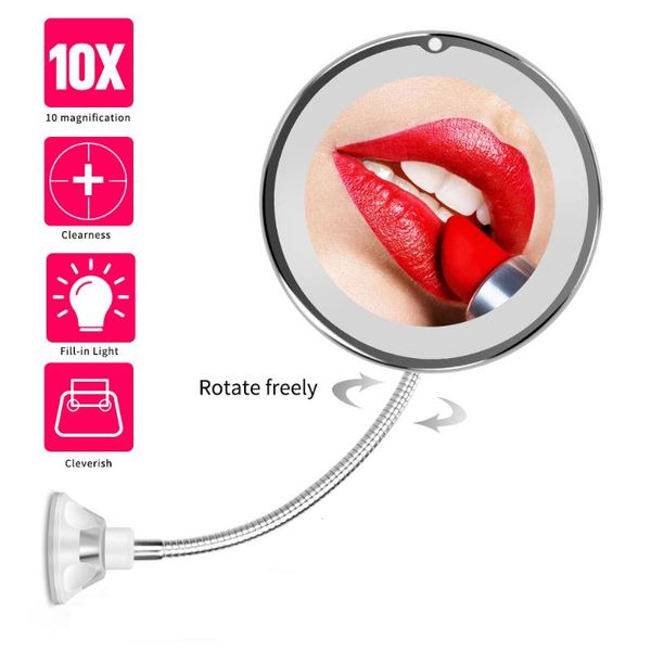 compact mirrors makeup mirror with led light flexible make up vanity miroir rotate 10x magnifying lights
compact mirrors makeup mirror with led light flexible make up vanity miroir rotate 10x magnifying lights