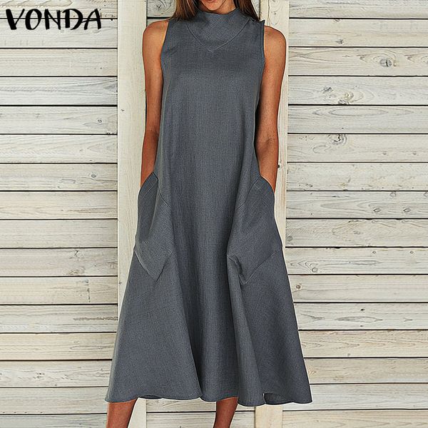 vonda bohemian maxi long dress 2021 women vintage summer sleeveless dresses party vestido casual loose plus size sundress, Black;gray
vonda bohemian maxi long dress 2021 women vintage summer sleeveless dresses party vestido casual loose plus size sundress, Black;gray