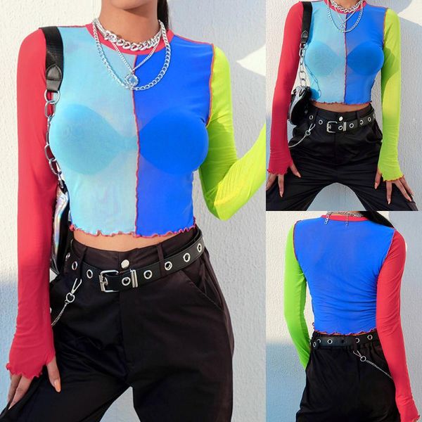 women's hoodies & sweatshirts selling fashion women o-neck color block mesh perspective patchwork short navel for high quality, Black
women's hoodies & sweatshirts selling fashion women o-neck color block mesh perspective patchwork short navel for high quality, Black