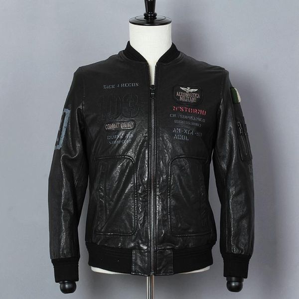 men's leather & faux fashion 2021 genuine men sheepskin real flight slim fit bomber jacket baseball coat black
men's leather & faux fashion 2021 genuine men sheepskin real flight slim fit bomber jacket baseball coat black