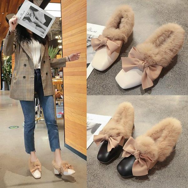 winter fashion the high heels womens shoes butterfly-knot square toe party slip-on heel plush med (3cm-5cm) pu dress, Black
winter fashion the high heels womens shoes butterfly-knot square toe party slip-on heel plush med (3cm-5cm) pu dress, Black