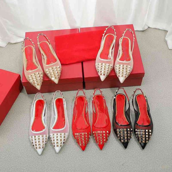 bottom 2022 flat high pointed toe sandals leather designer rivet sequins decoration single shoes back strap slippers ladies casual, Black
bottom 2022 flat high pointed toe sandals leather designer rivet sequins decoration single shoes back strap slippers ladies casual, Black