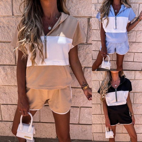 women's tracksuits 2 piece shorts sets summer loose patchwork t shirt and elastic waist fashion women girls knit suit, Gray
women's tracksuits 2 piece shorts sets summer loose patchwork t shirt and elastic waist fashion women girls knit suit, Gray