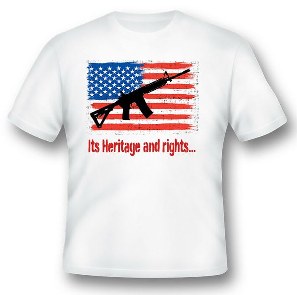 ar15 flag its heritage and rights... gun guns black or white tee shirt, White;black
ar15 flag its heritage and rights... gun guns black or white tee shirt, White;black