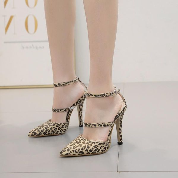 dress shoes vogue sandals women high heel leopard print thin heels ankle strap summer woman ladies party pumps, Black
dress shoes vogue sandals women high heel leopard print thin heels ankle strap summer woman ladies party pumps, Black