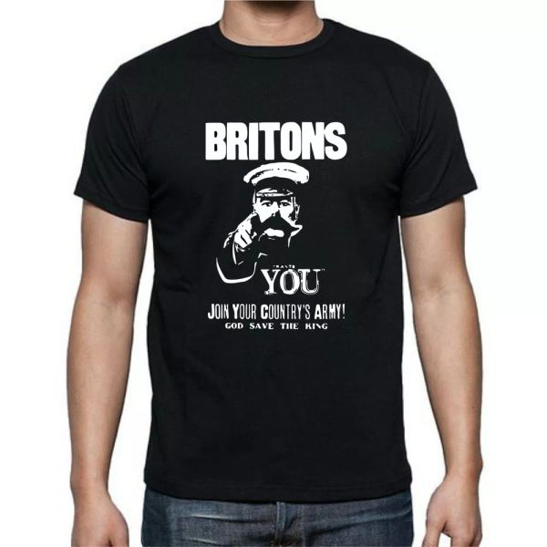 god save the king britons want you join your countries army t shirt tee, White;black
god save the king britons want you join your countries army t shirt tee, White;black