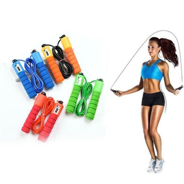 professional sponge jump rope with electronic counter 2.9m adjustable fast speed counting skipping wire workout equipments ropes
professional sponge jump rope with electronic counter 2.9m adjustable fast speed counting skipping wire workout equipments ropes