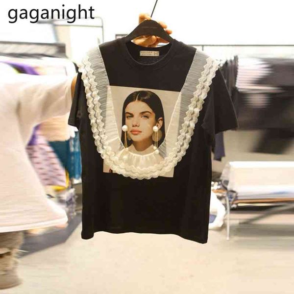 gaganight appliques fashion women tshirt short sleeve o neck lace patchwork beading tees outwear korean drop tees 210519, White
gaganight appliques fashion women tshirt short sleeve o neck lace patchwork beading tees outwear korean drop tees 210519, White