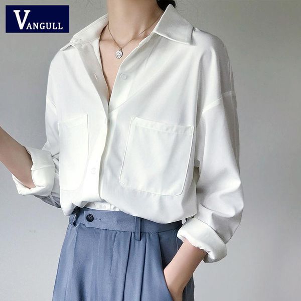 women's blouses & shirts vangull white women turn-down collar pockets female blouse elegant workwear ladies single breasted 2021 sprin
women's blouses & shirts vangull white women turn-down collar pockets female blouse elegant workwear ladies single breasted 2021 sprin