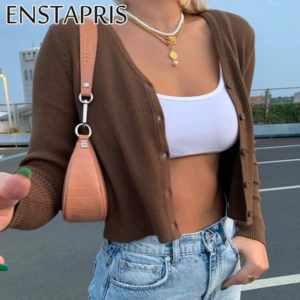 women's knits & tees casual brown cardigan women slim v neck buttons long sleeve knitted crop sweater femme 2021 autumn knitwear, White
women's knits & tees casual brown cardigan women slim v neck buttons long sleeve knitted crop sweater femme 2021 autumn knitwear, White