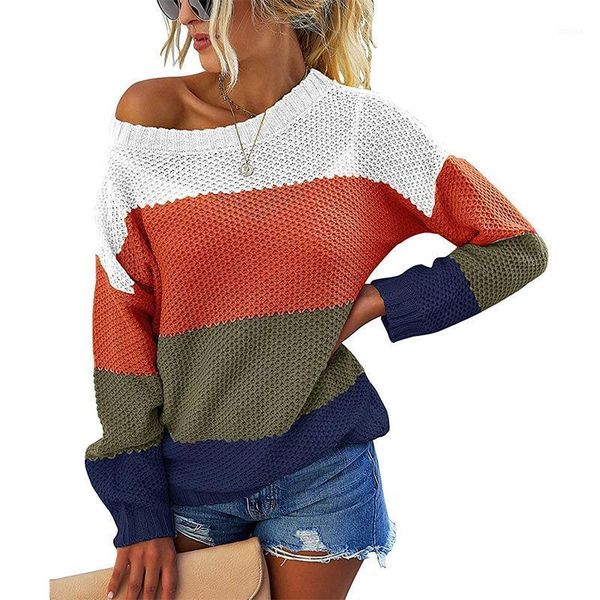 women's sweaters loose long sleeve crew neck patchwork sweater pullover for women winter clothes, White;black
women's sweaters loose long sleeve crew neck patchwork sweater pullover for women winter clothes, White;black