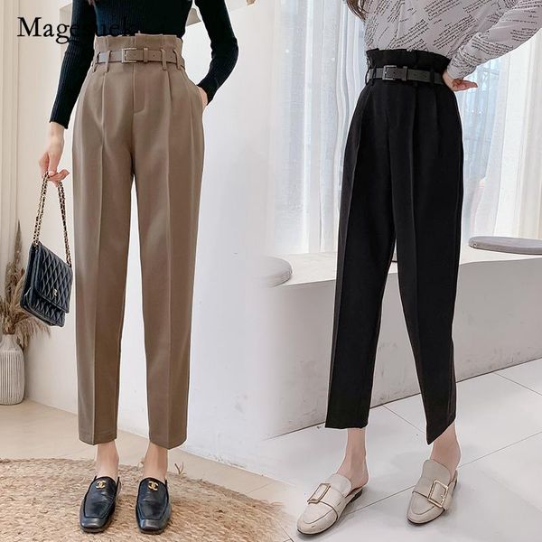 women's pants & capris 2021 autumn fashion elegant office lady trousers high waist harem casual straight suit women 17661, Black;white
women's pants & capris 2021 autumn fashion elegant office lady trousers high waist harem casual straight suit women 17661, Black;white
