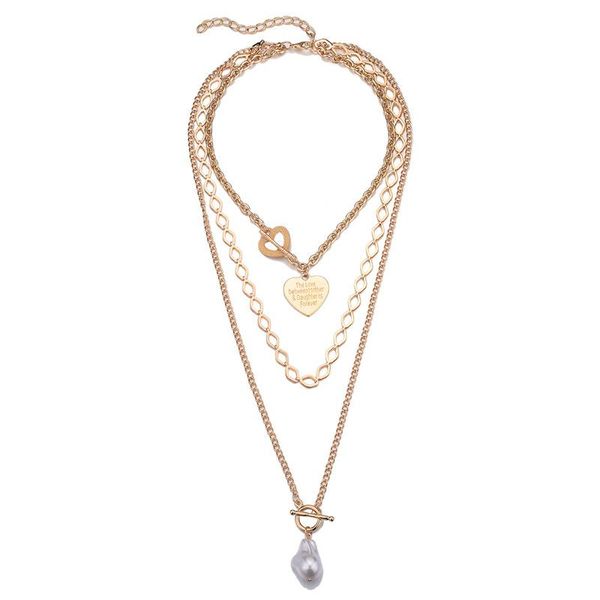 3pc/set imitation pearl heart pendant necklaces for women baroque love's choker ot buckle necklace jewely gift, Silver
3pc/set imitation pearl heart pendant necklaces for women baroque love's choker ot buckle necklace jewely gift, Silver