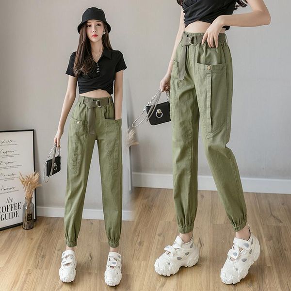 women's pants & capris green vintage baggy cargos women 90s streetwear pockets wide leg cargo belted harem army trousers 2021, Black;white
women's pants & capris green vintage baggy cargos women 90s streetwear pockets wide leg cargo belted harem army trousers 2021, Black;white