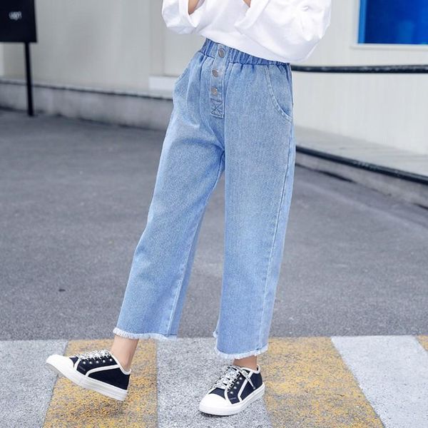 spring autumn kids jeans for girls lovely children boot cut pants casual trouses child 4-14y, Blue
spring autumn kids jeans for girls lovely children boot cut pants casual trouses child 4-14y, Blue